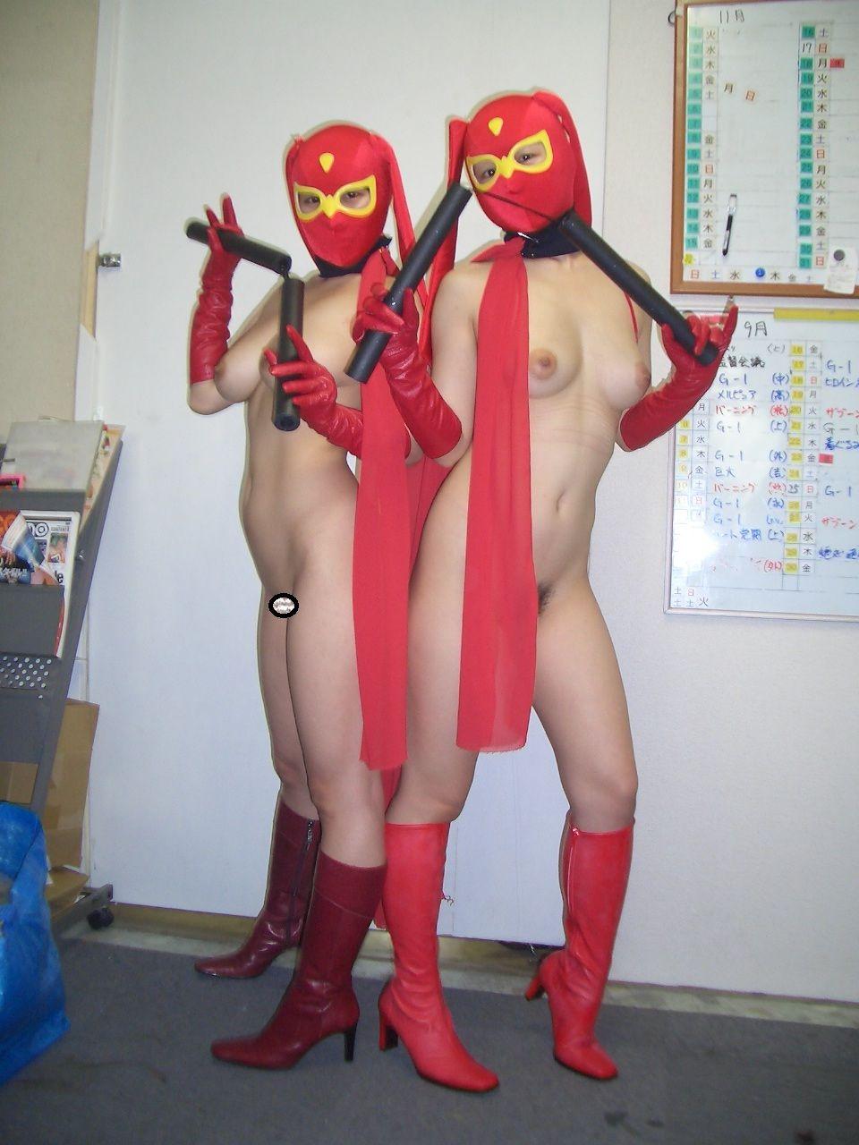 けっこう仮面ヌード無修正 コスプレ】けっこう仮面のコスプレでほぼ全裸の画像（キューティーハニーもあるよ） | 素人エロ画像まとめブログ